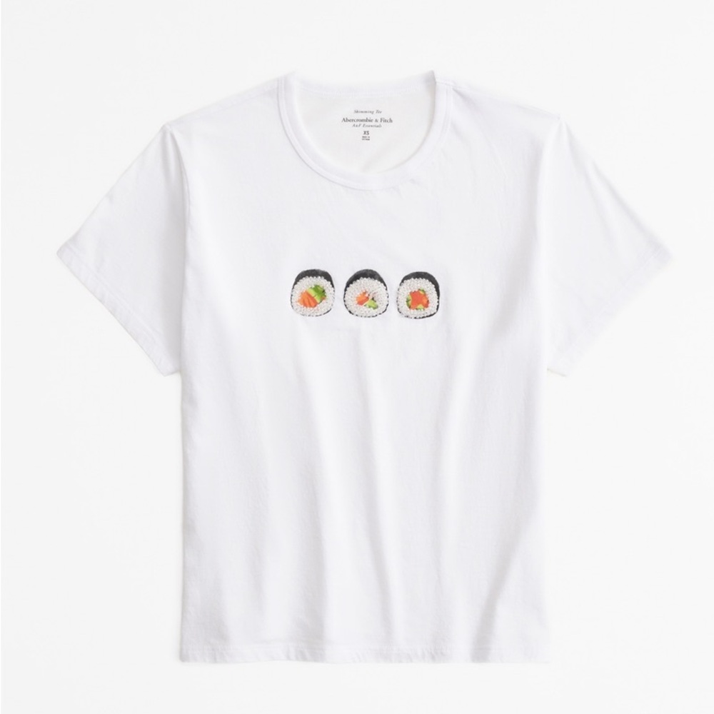 Abercrombie & Fitch Short-Sleeve Sushi Graphic Skimming Tee